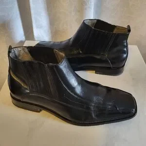 Stacy Adams Men\'s Ankle Leather Boots, Size 10.5m, Black Classic, Elegant mens high top dress shoes products for sale | eBay main image 4